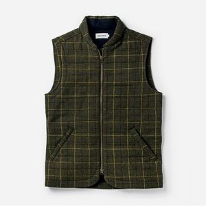 Taylor Stitch Vertical Vest in Olive Plaid Wool